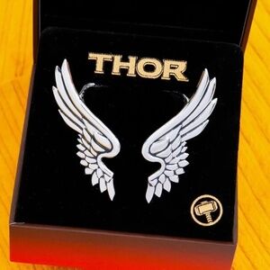 Marvel x RockLove Jewelry Thor Winged Ear Climber Sterling Silver Earrings NIB!